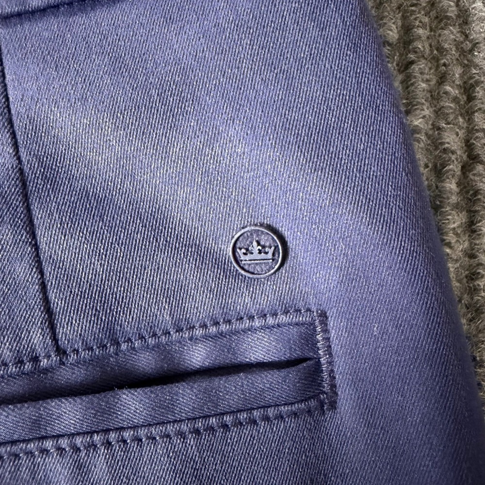 Peter Millar Mens 44R Navy Blue Flat Front Twill Dress Pants Trousers eb66 - Picture 8 of 11